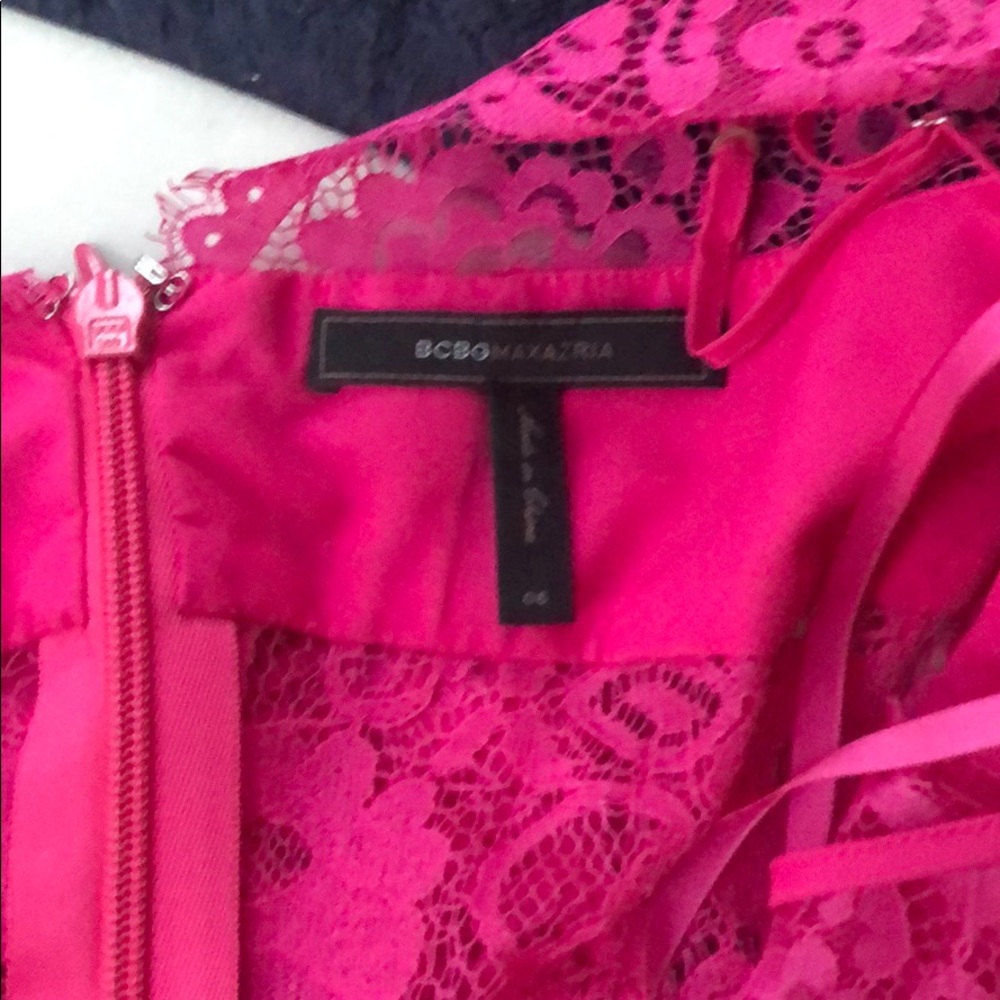 BCBGMaxAzria size 6 pink lace dress - Picture 5 of 5